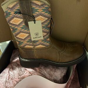 Ariat Brown and Multicolor Heeled Boots